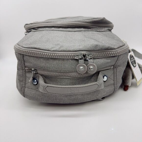 Kipling Seoul Extra Large 17" Laptop Backpack Silver Glimmer Metallic Grey NWT - Picture 6 of 8